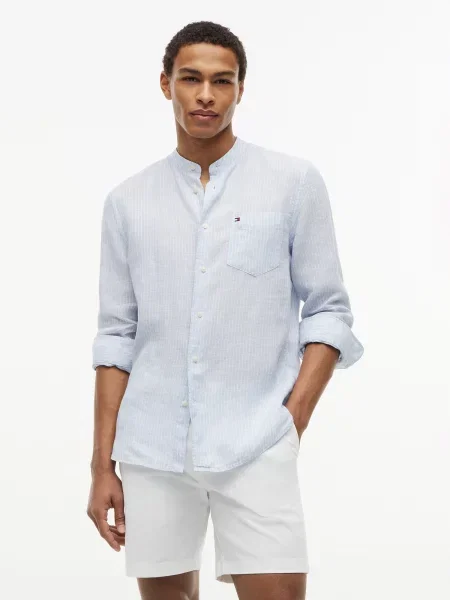 TOMMY HILFIGER Cămașă albastru deschis alb