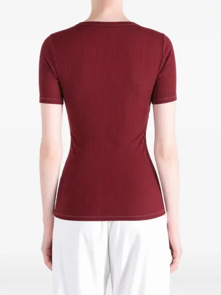 Tricou Baserange cu motiv cu inimi roșu