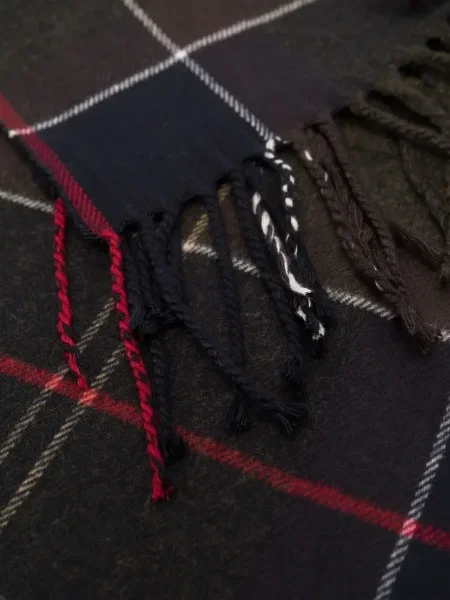 Fular Barbour în carouri cu imagine albastru