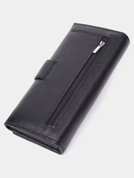 Кожаный кошелек St Leather Accessories черный