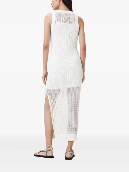 Rochie midi Allsaints tricotate până la genunchi de costum alb