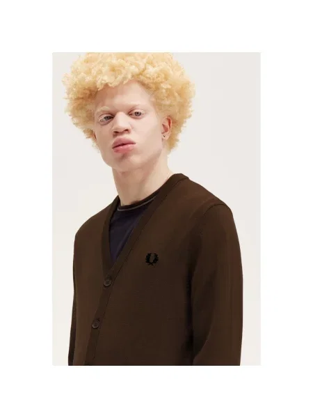 Cardigan Fred Perry clasic maro