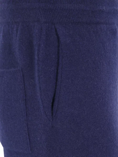 Pantaloni Lardini de lână alergare cu cordon albastru
