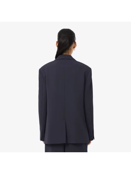 Lacoste Marynarka Relaxed Fit granatowa
