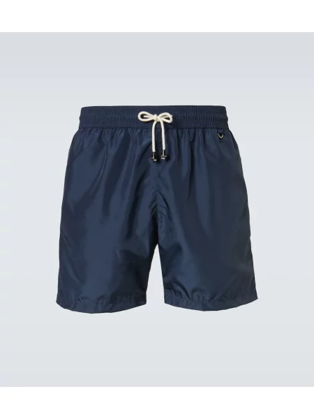 Slip de baie Rubinacci din satin albastru