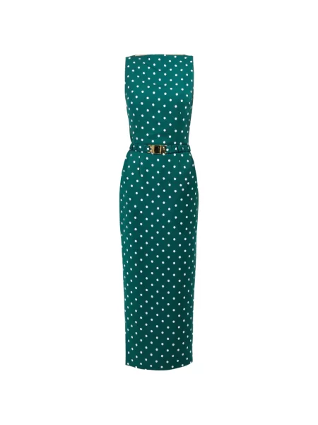 Maxi rochie maxi Rowen Rose cu buline de costum verde