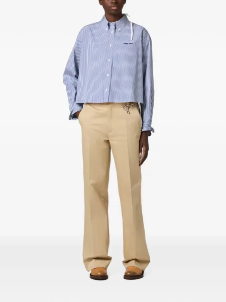 Pantaloni Miu Miu cu broderie
