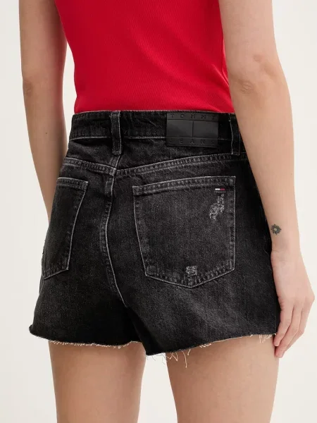 Tommy Jeans szorty jeansowe czarne