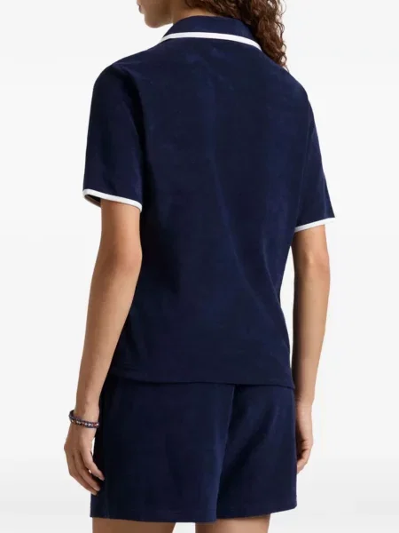 Tricou polo Vilebrequin din material terry albastru
