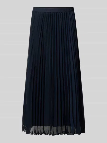 Rozkloszowana spódnica midi w plisowanej stylizacji model Sabia' Joop! granatowa