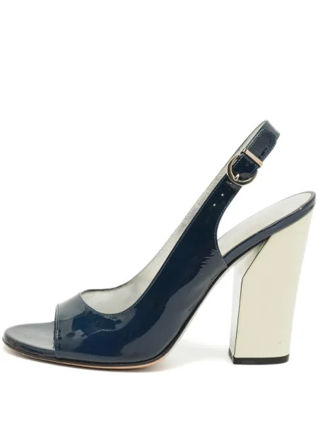 Sandale Casadei din piele slingback albastru