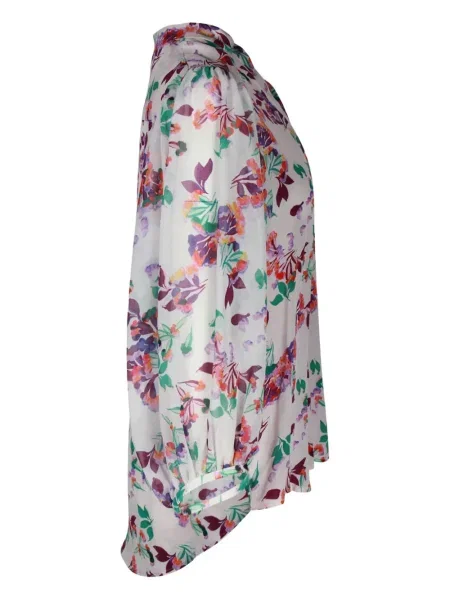 Bluză Saloni cu model floral cu imagine alb