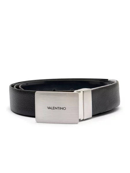 Bőr megfordítható öv Valentino Bags fekete