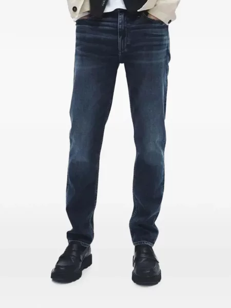 Blugi drepți Rag & Bone albastru