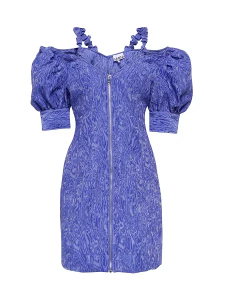 Rochie Ganni din jacard violet