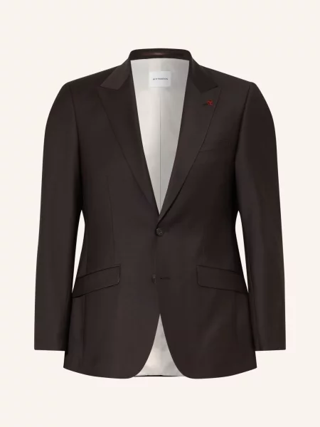 Roy Robson Oblekové Sako Slim Fit dark brown hnědé