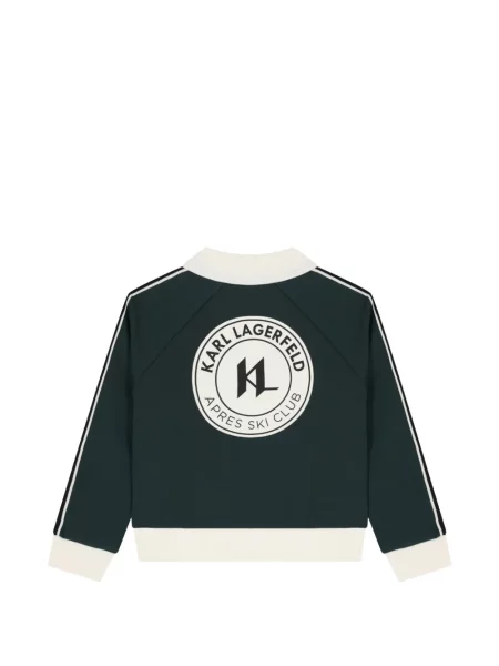 Dětska mikina na zip Karl Lagerfeld zelená