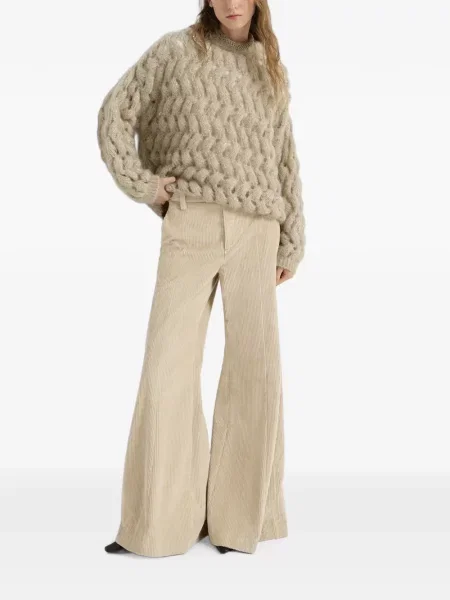 Pantaloni Brunello Cucinelli de catifea cord evazate