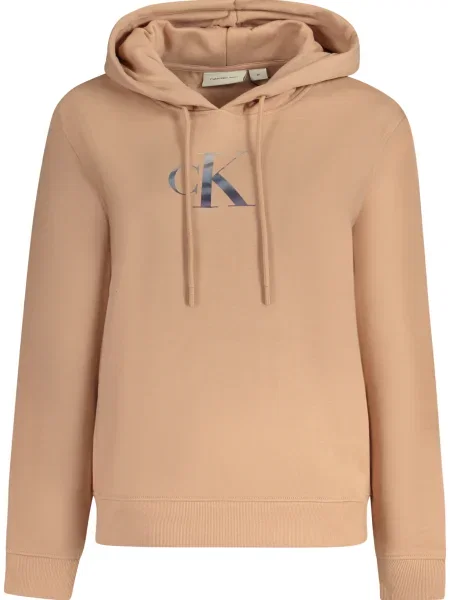 Bluza z kapturem Calvin Klein Jeans z kapturem gradientowa pomarańczowa