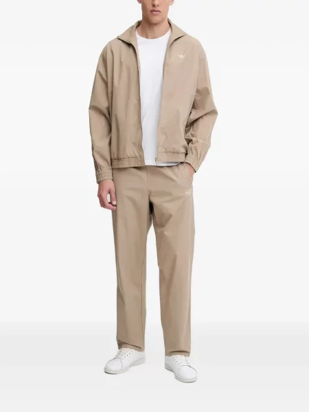 Spodnie cargo Adidas z kapturem z autografem do biegania białe