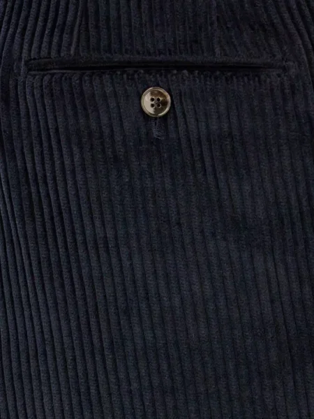 Pantaloni Gabriele Pasini de catifea cord albastru