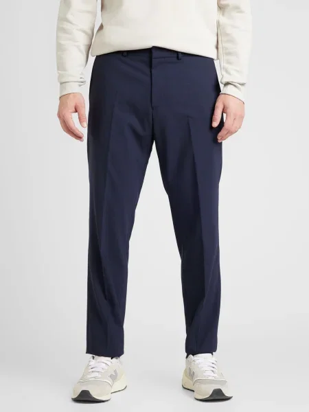 S.Oliver BLACK LABEL Pantaloni cu dungă albastru închis negru