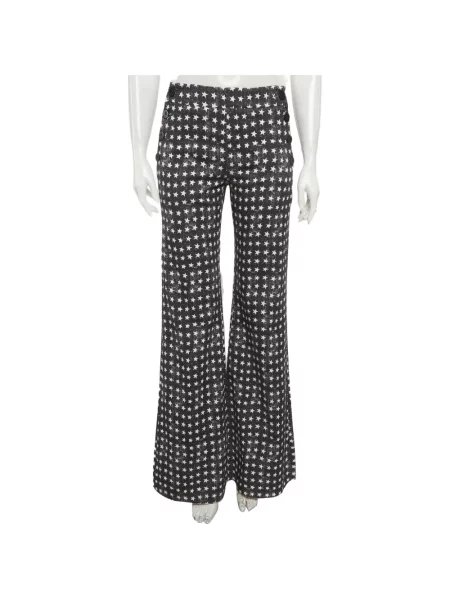Blugi cu picior larg Max Mara cu imagine negru
