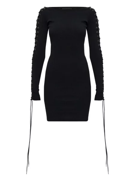 Rochie Balenciaga cu șireturi din dantelă negru