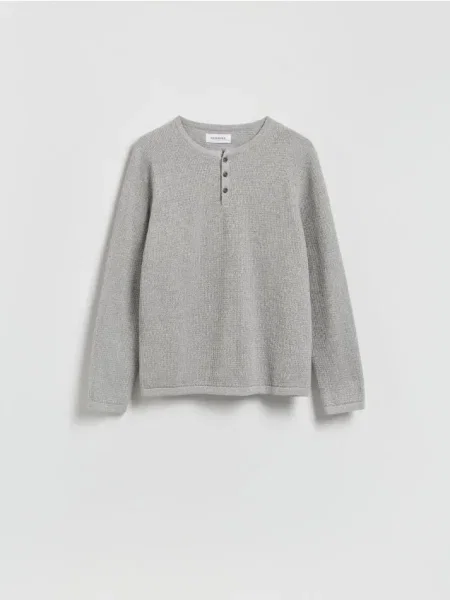 Reserved Pulover din structurat gri-neutru gri