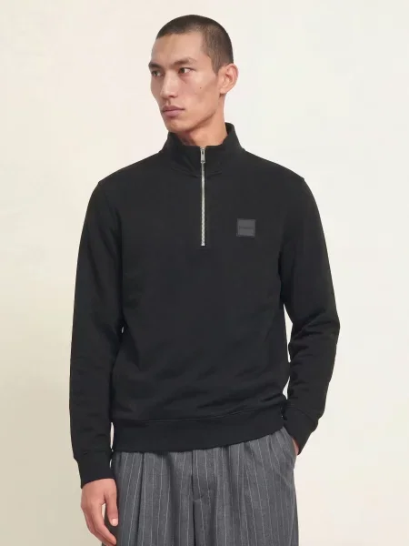 Calvin Klein Mikina S Límcem Troyer černá