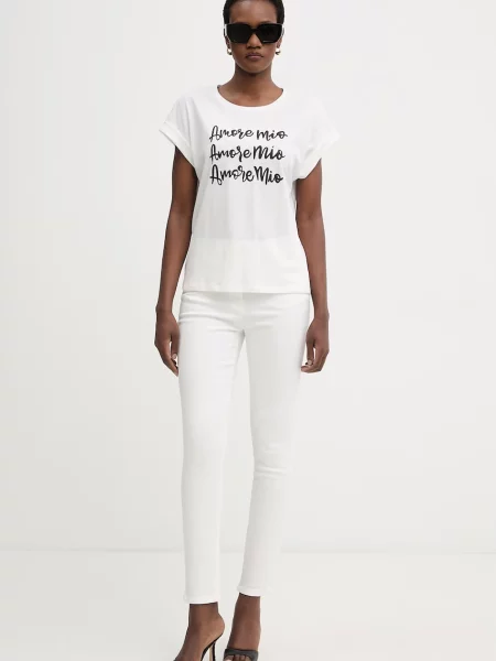 Majica s grafičkim motivom Morgan De Toi s printom kratki rukavi bijela