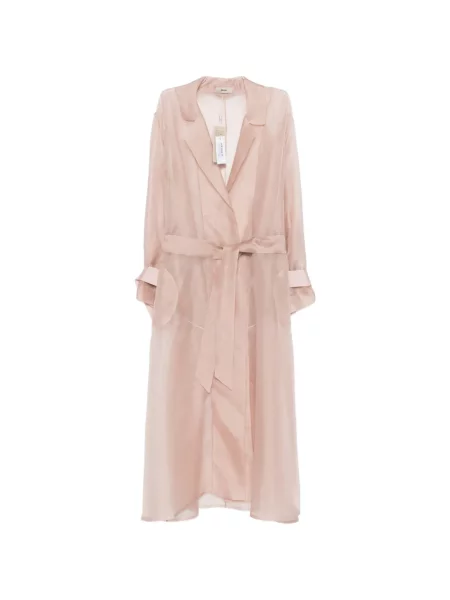 Palton Herno de mătase roz