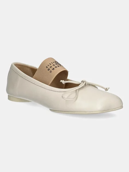 Кожени балеринки Maison Margiela бежово