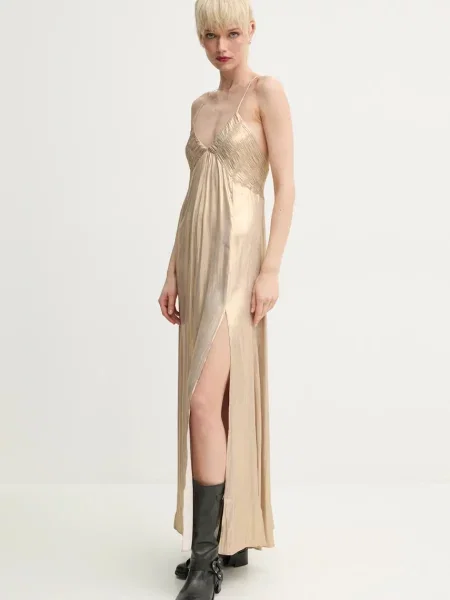 ZADIG&VOLTAIRE rochie maxi evazati auriu