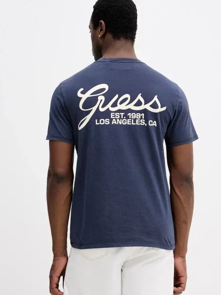 Тениска Guess тъмносиньо