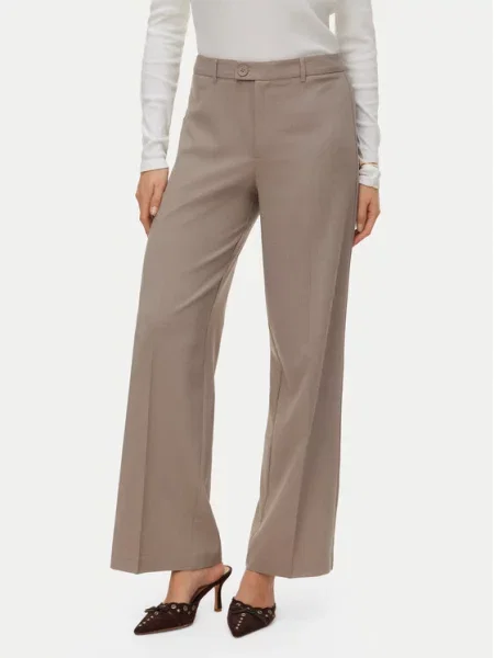 Vero Moda Medžiaginės kelnės Texas Straight Fit smėlio