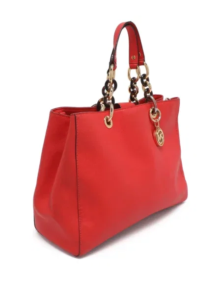 Geanta de piele Michael Michael Kors cu model zebră roșu