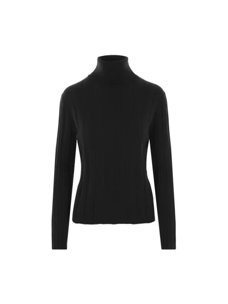 Sweter z golfem Allude wełniany do golfa czarny