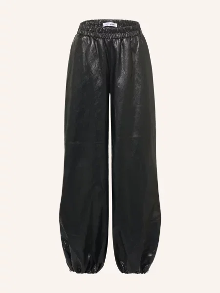 Co'couture Kalhoty Gittcc V Koženém Vzhledu černá