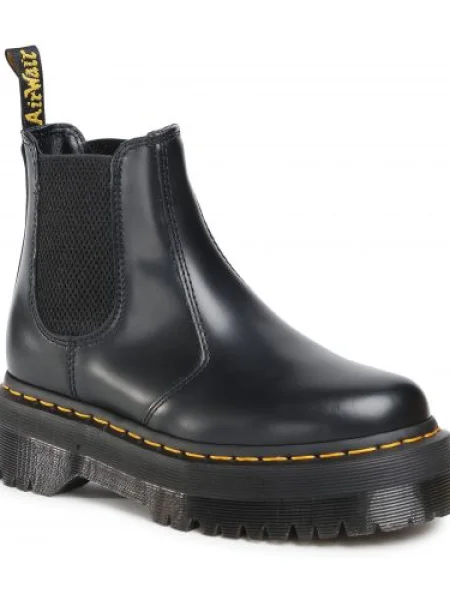 Bokacsizma DR. MARTENS Quad Black fekete