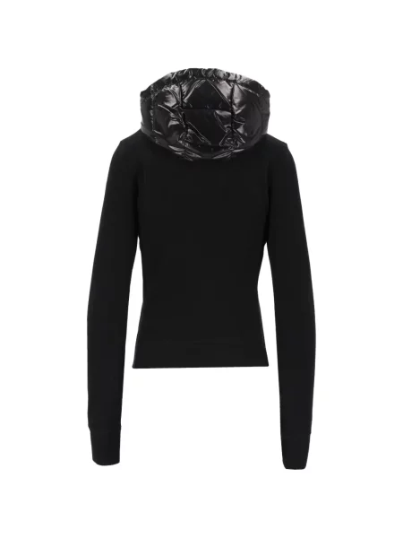 Καπιτονέ hoodie Moncler Grenoble με κορδόνι μαύρο