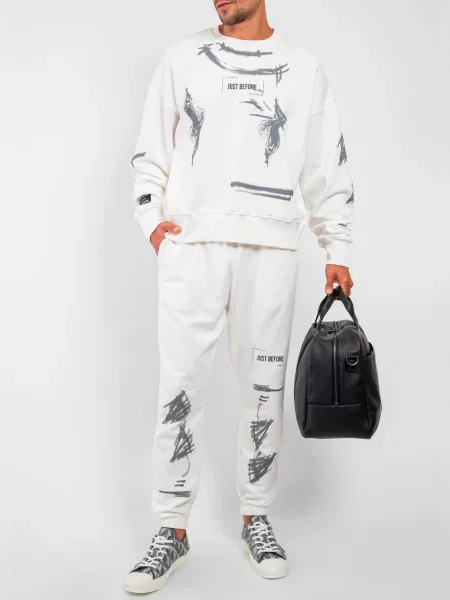 Just Before Штани спортивні Молочний