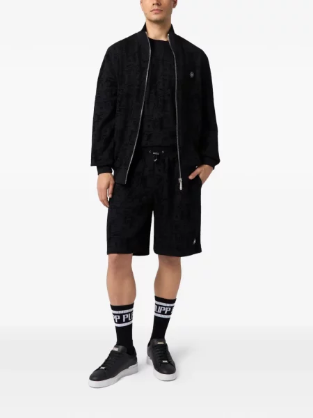 Fleece σορτς Philipp Plein μαύρο