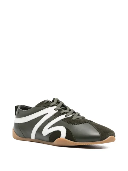Sneakerși Giuseppe Zanotti din piele cu dungi verde