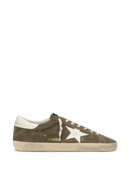 Sneakerși Golden Goose din piele de căprioară alb