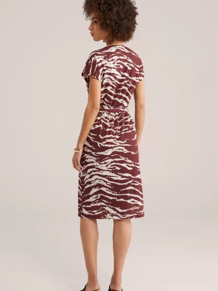 WE Fashion Rochie tip bluză roșu carmin alb