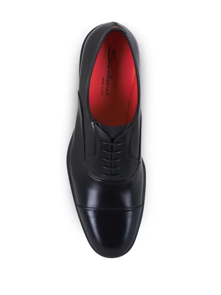 Pantofi derby Santoni din piele negru