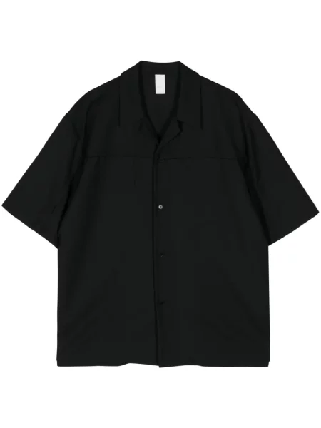 Вълнена къс риза Attachment черно