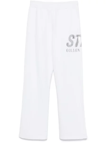 Pantaloni Golden Goose alb