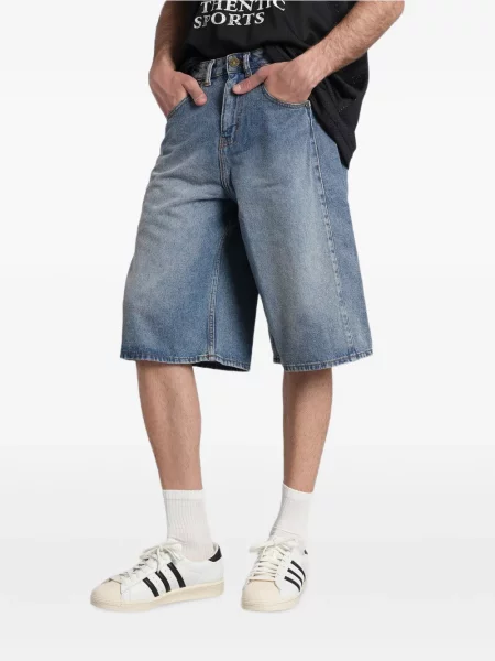 Hímzett farmer rövidnadrág Adidas kék